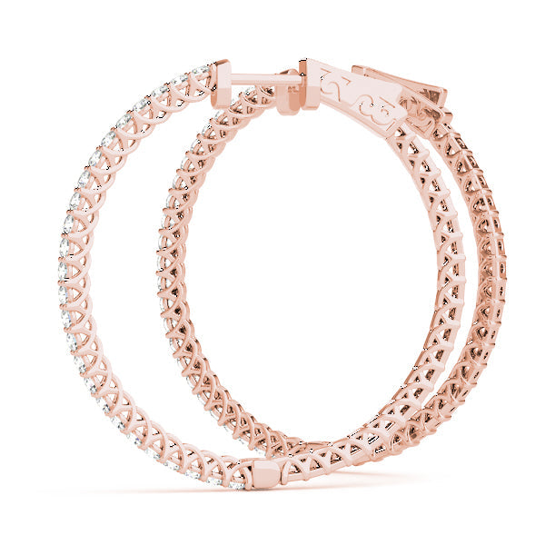 14K Rose Gold 1 ct tw Fashion Diamond Earring