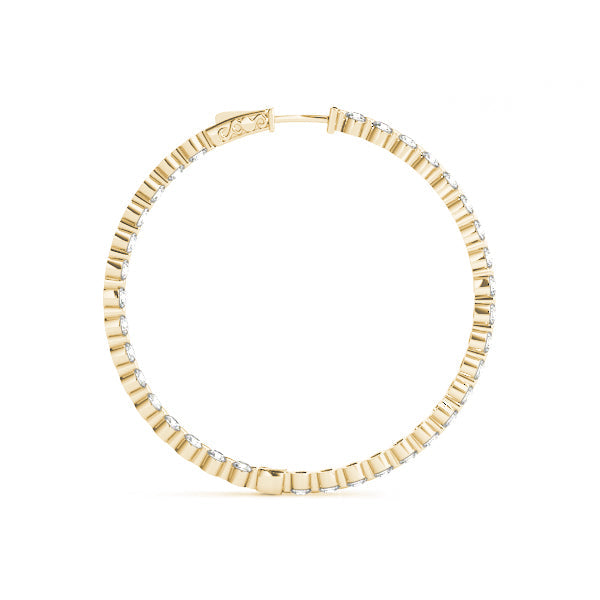 14K Yellow Gold 1/2 ct tw Fashion Diamond Earring