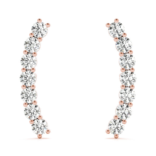 14K Rose Gold 1/5 ct tw Fashion Diamond Earring