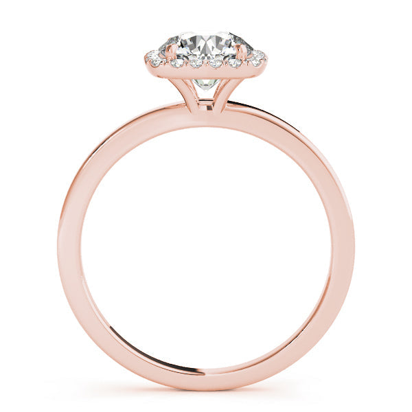 14K Rose Gold 1 1/8 ct tw Halo Diamond Engagement Ring