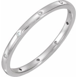14K Gold .04 CTW Natural Diamond Comfort-Fit Band