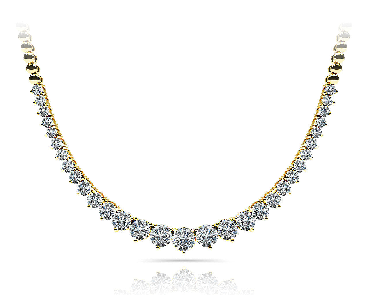 14K Yellow Gold Fashion Diamond Necklace
