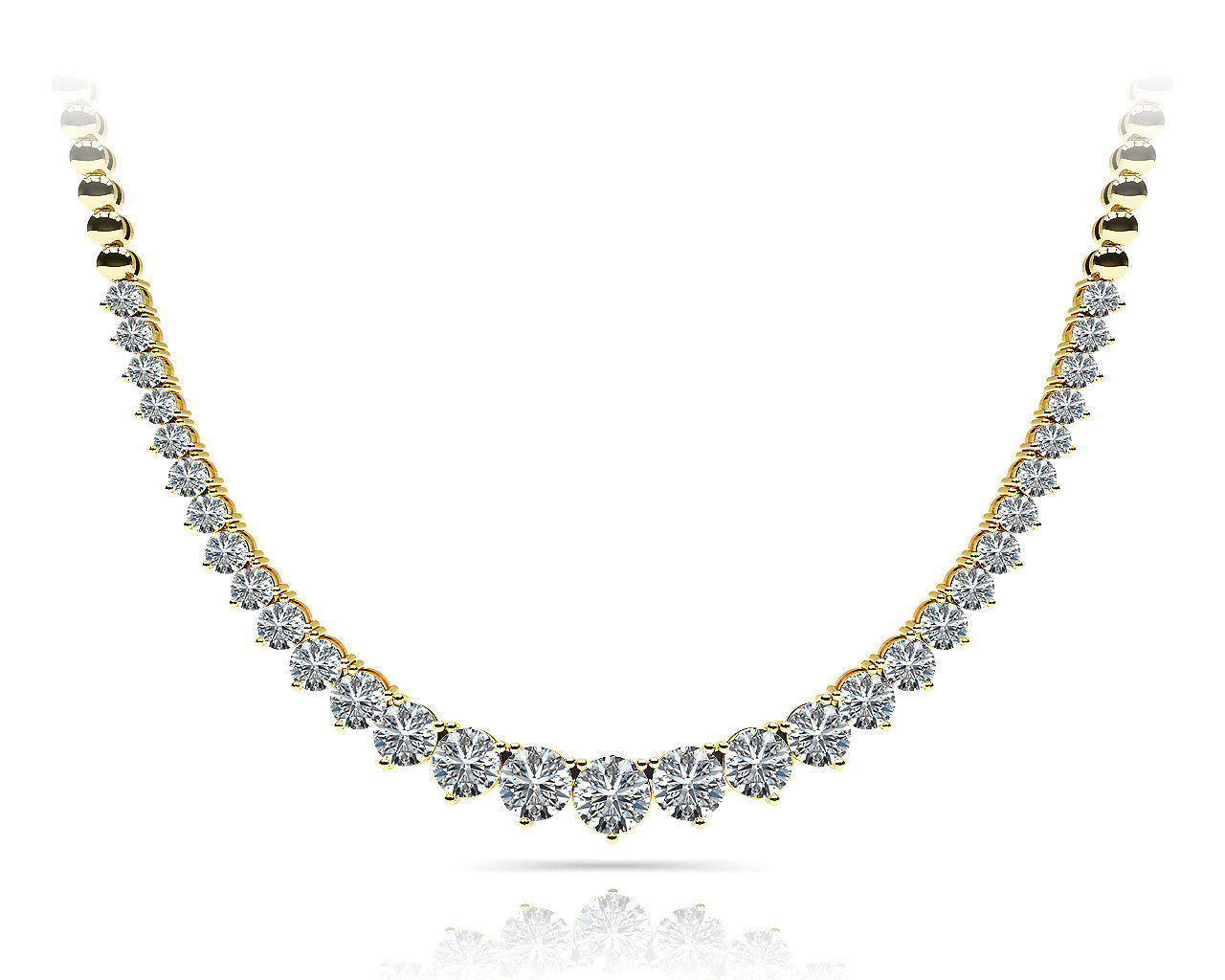 14K Yellow Gold 2 ct tw Fashion Diamond Necklace