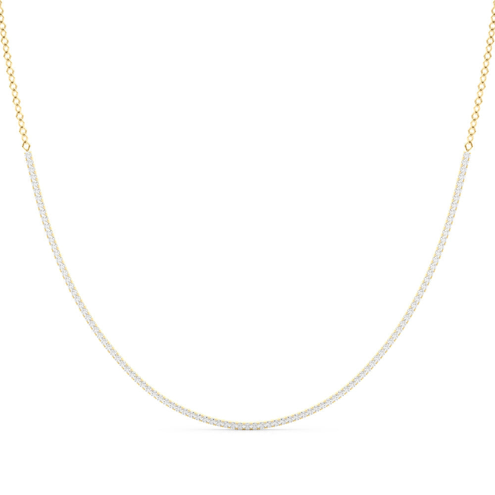 14K Yellow Gold 3 5/8 ct tw New Style Diamond Necklace