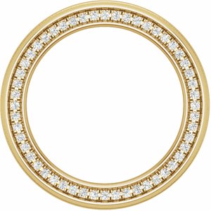 14K Gold 1/2 CTW Natural Diamond Grooved Band with Satin Finish