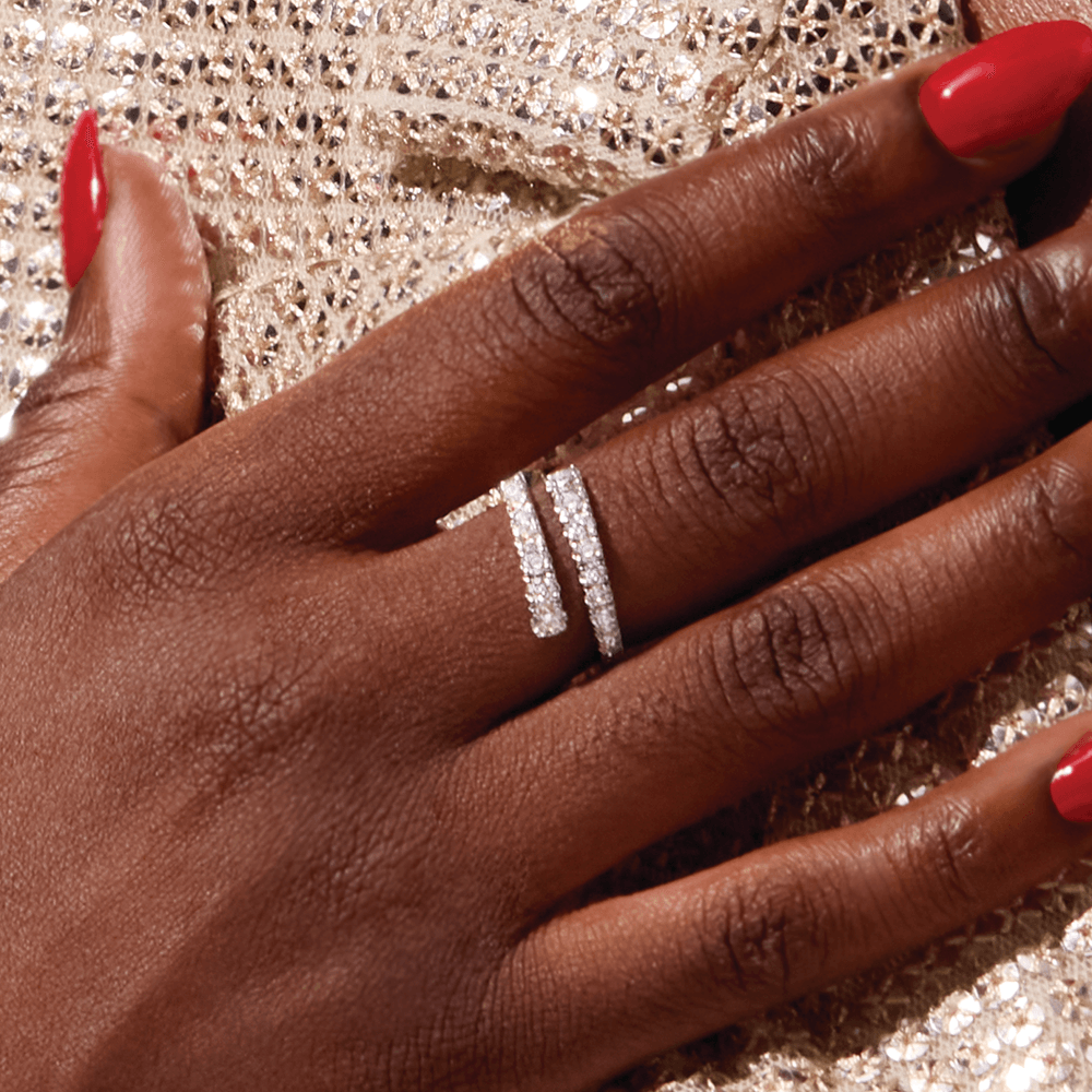 14K Gold 9/10 CTW Lab-Grown Diamond Bypass Ring