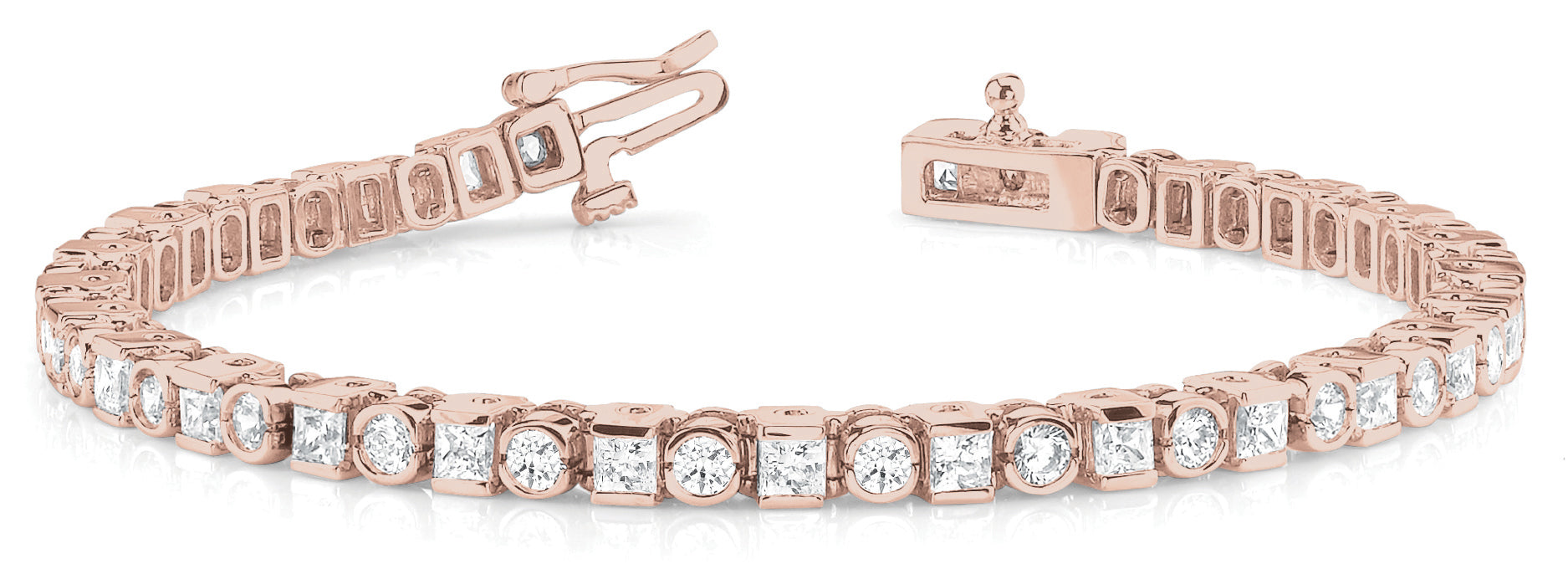 14K Rose Gold 4 ct tw Fashion Diamond Bracelet