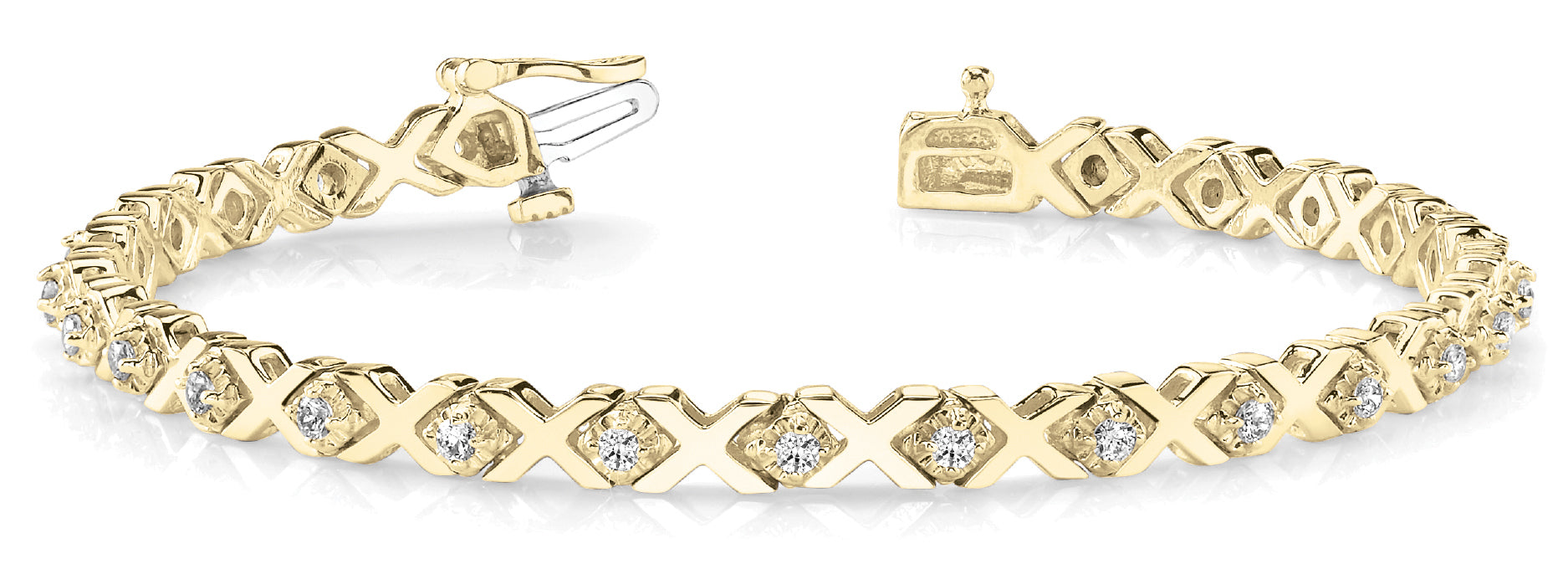 14K Yellow Gold 5/8 ct tw Fashion Diamond Bracelet