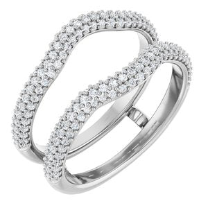 14K Gold 5/8 CTW Natural Diamond Ring Guard