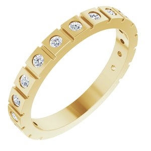 14K Gold 1/3 CTW Natural Diamond Geometric Anniversary Band