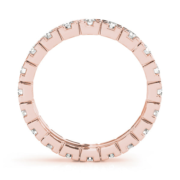 14K Rose Gold 7/8 ct tw Diamond Wedding Ring