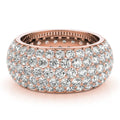 14K Rose Gold 5 1/5 ct tw Pave Diamond Wedding Ring