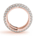 14K Rose Gold 5 1/5 ct tw Pave Diamond Wedding Ring