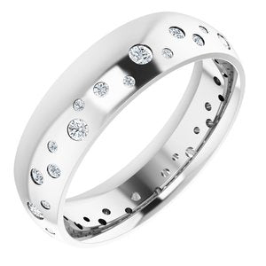 14K Gold 3/8 CTW Natural Diamond Band