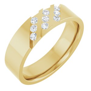 14K Gold 1/4 CTW Natural Diamond Band