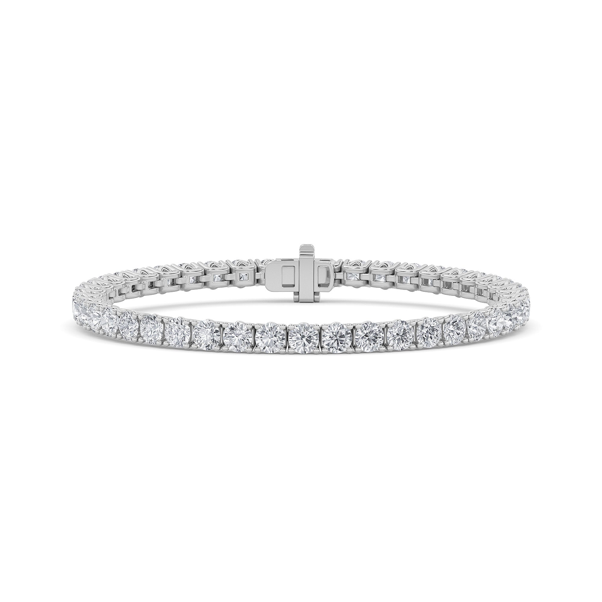 14K White Gold 10ctw Lab Diamond Tennis Bracelet