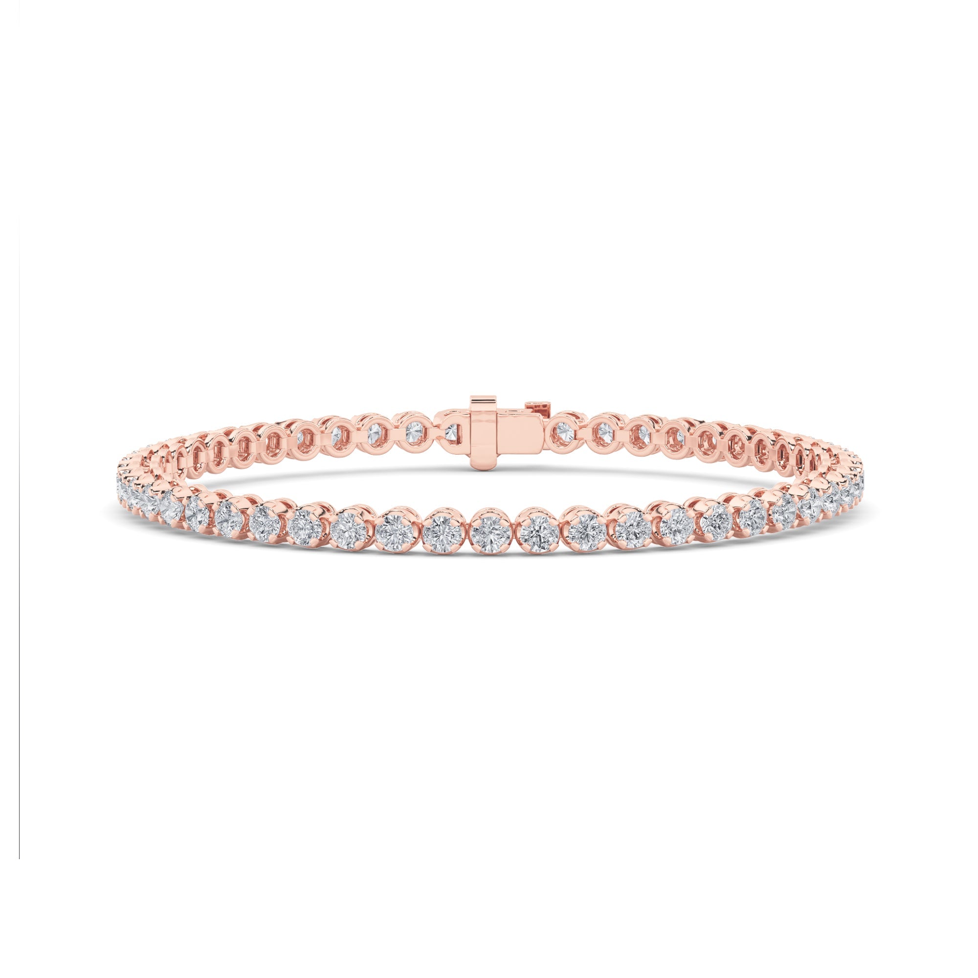 14K Rose Gold 7ctw Lab Diamond Tennis Bracelet