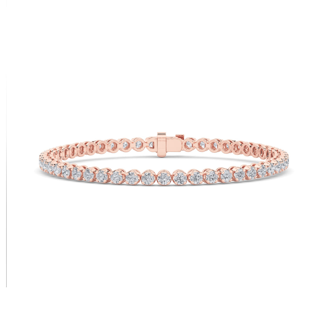14K Rose Gold 7ctw Lab Diamond Tennis Bracelet