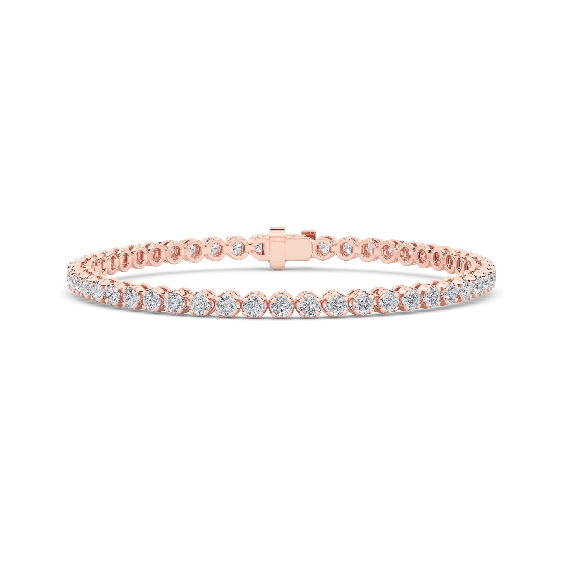 14K Rose Gold 7ctw Lab Diamond Tennis Bracelet