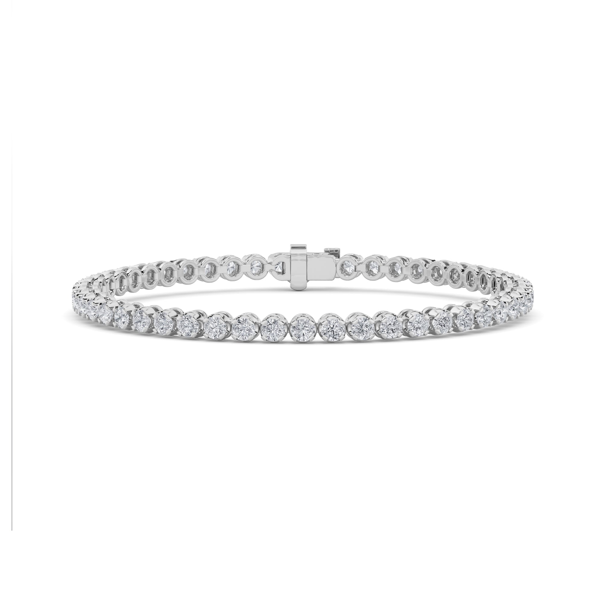 14K White Gold 12ctw Lab Diamond Tennis Bracelet