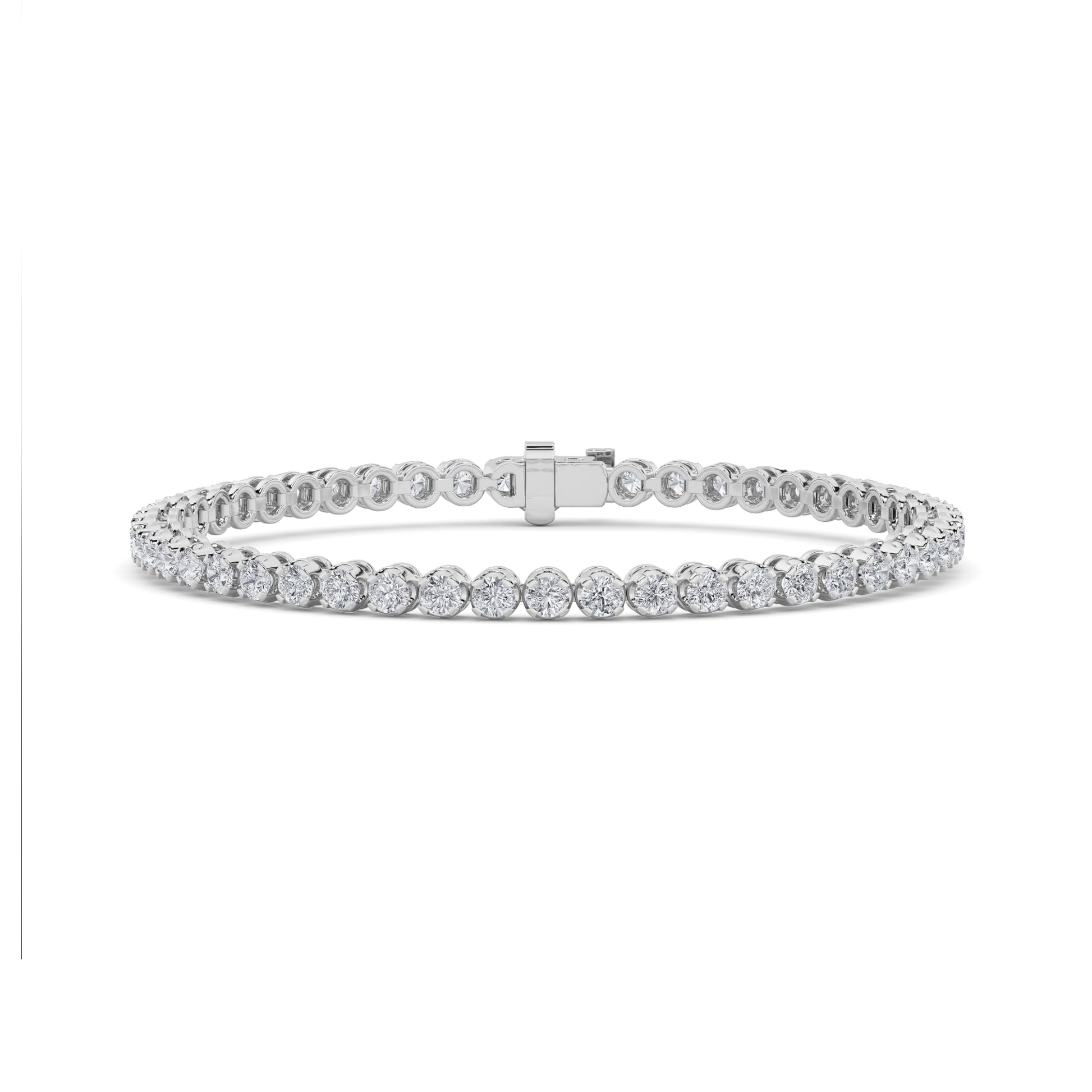 14K White Gold 12ctw Lab Diamond Tennis Bracelet