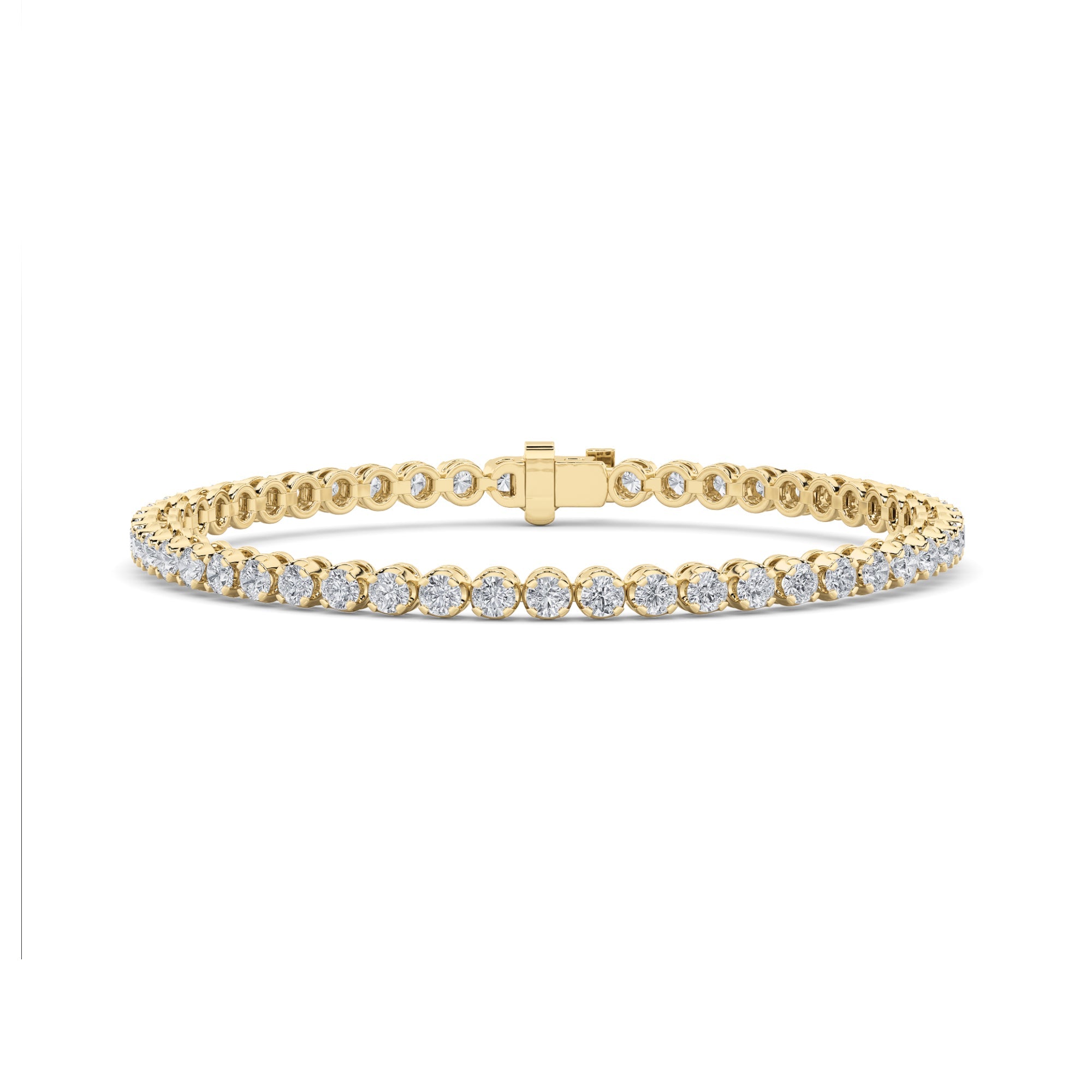 14K Yellow Gold 5ctw Lab Diamond Tennis Bracelet