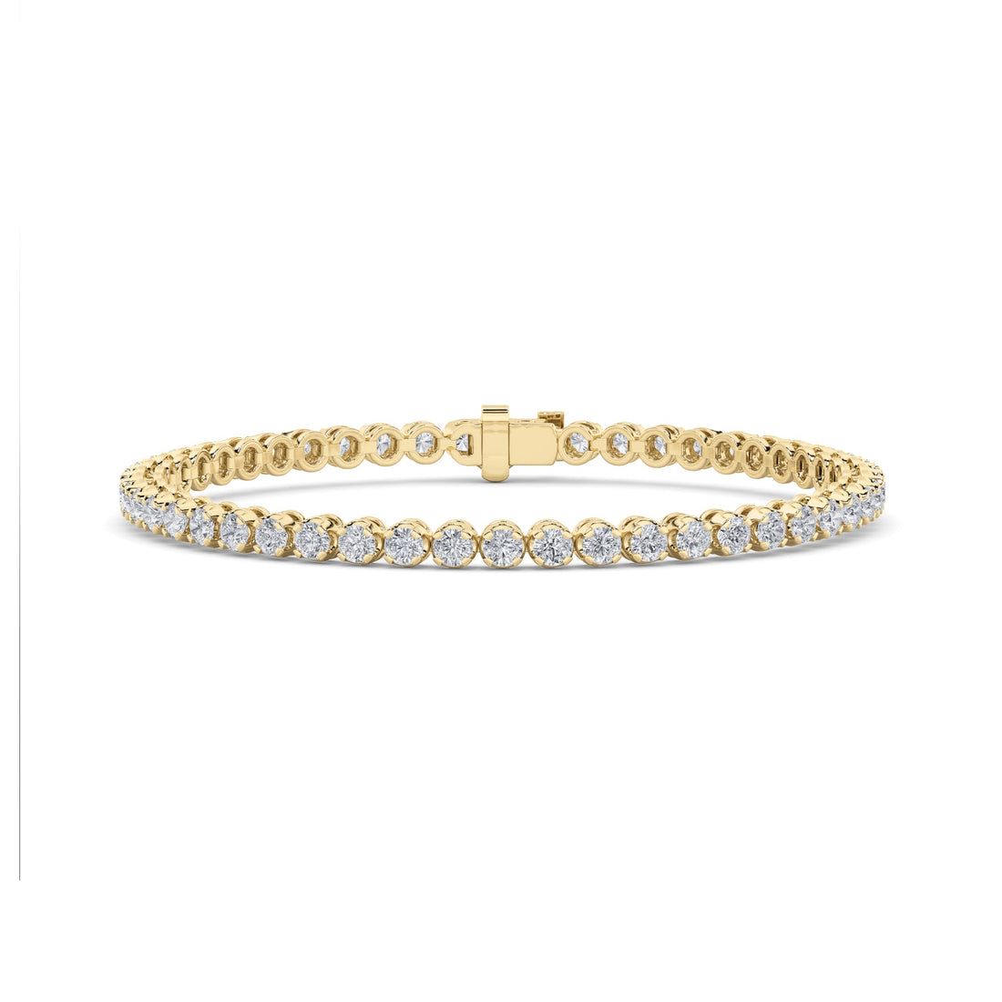 14K Yellow Gold 5ctw Lab Diamond Tennis Bracelet