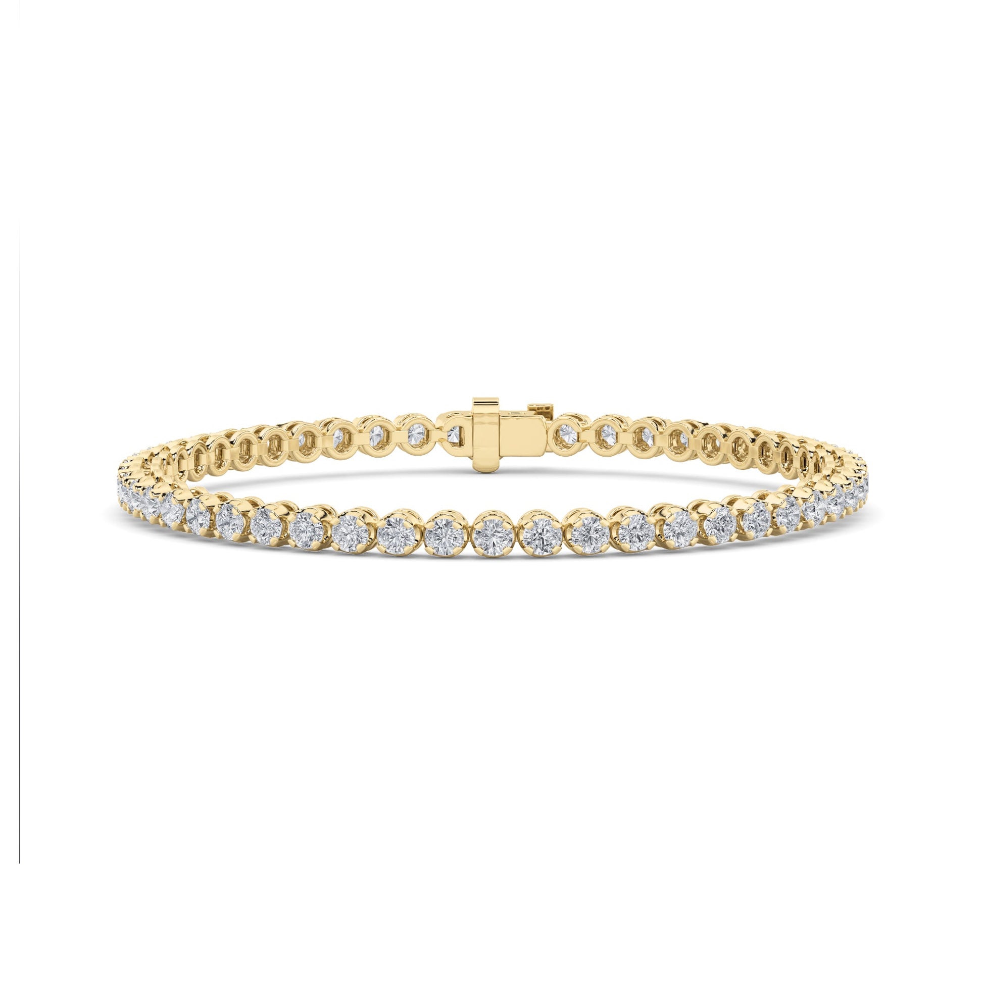 14K Yellow Gold 5ctw Lab Diamond Tennis Bracelet