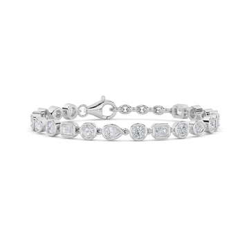 14K White Gold 4.1ctw Lab Diamond Tennis Bracelet