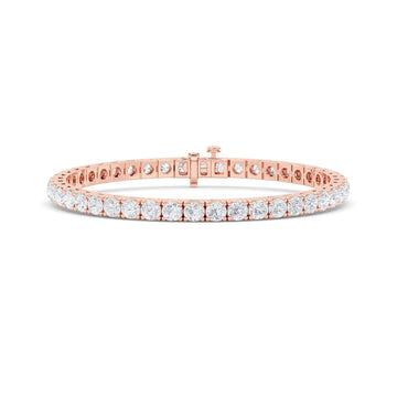 14K Rose Gold 10.25ctw Lab Diamond Tennis Bracelet