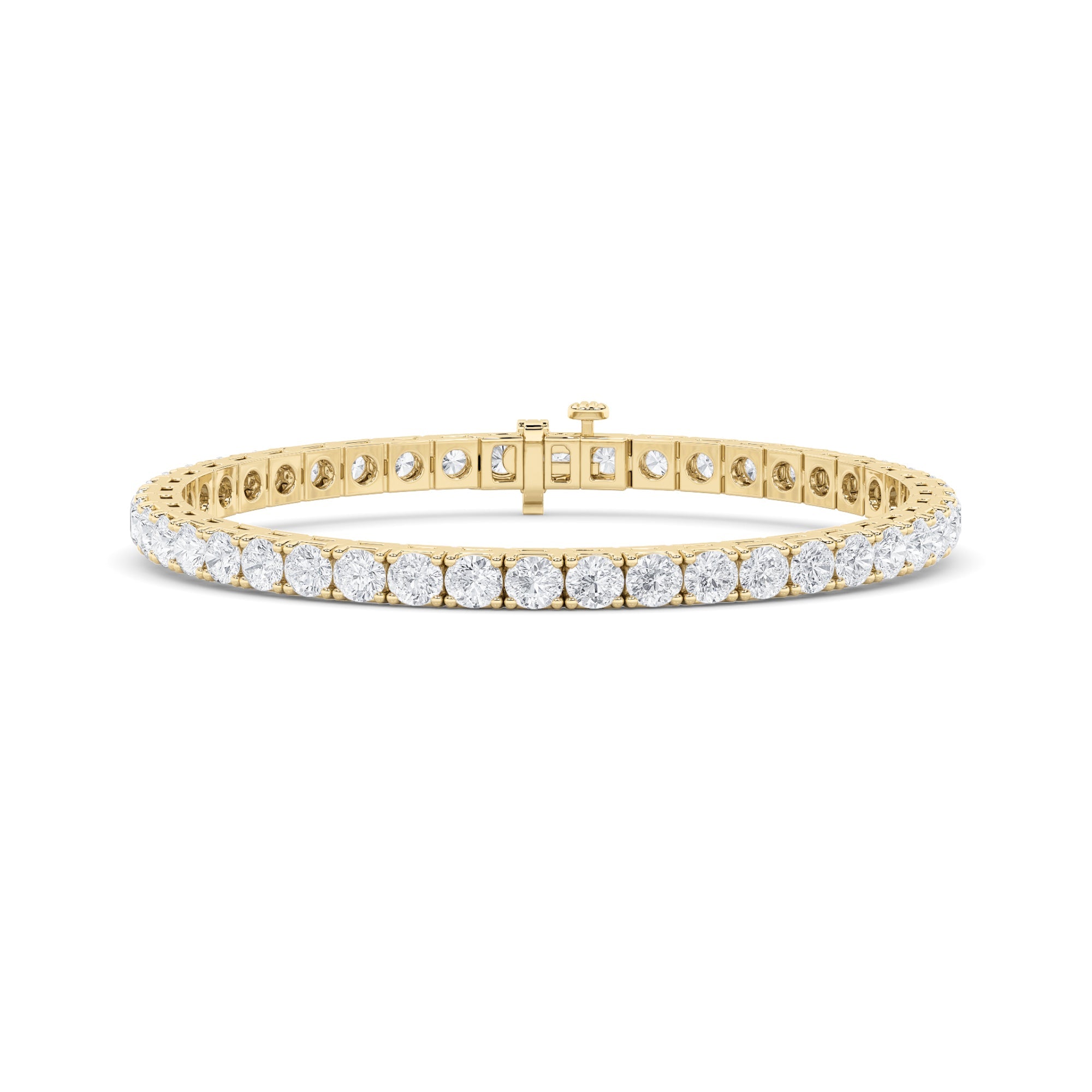 14K Yellow Gold 9ctw Lab Diamond Tennis Bracelet