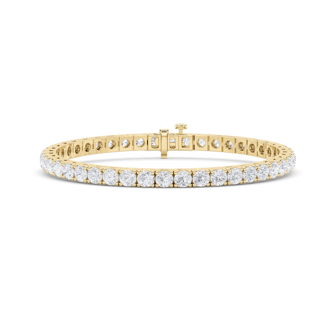 14K Yellow Gold 9ctw Lab Diamond Tennis Bracelet