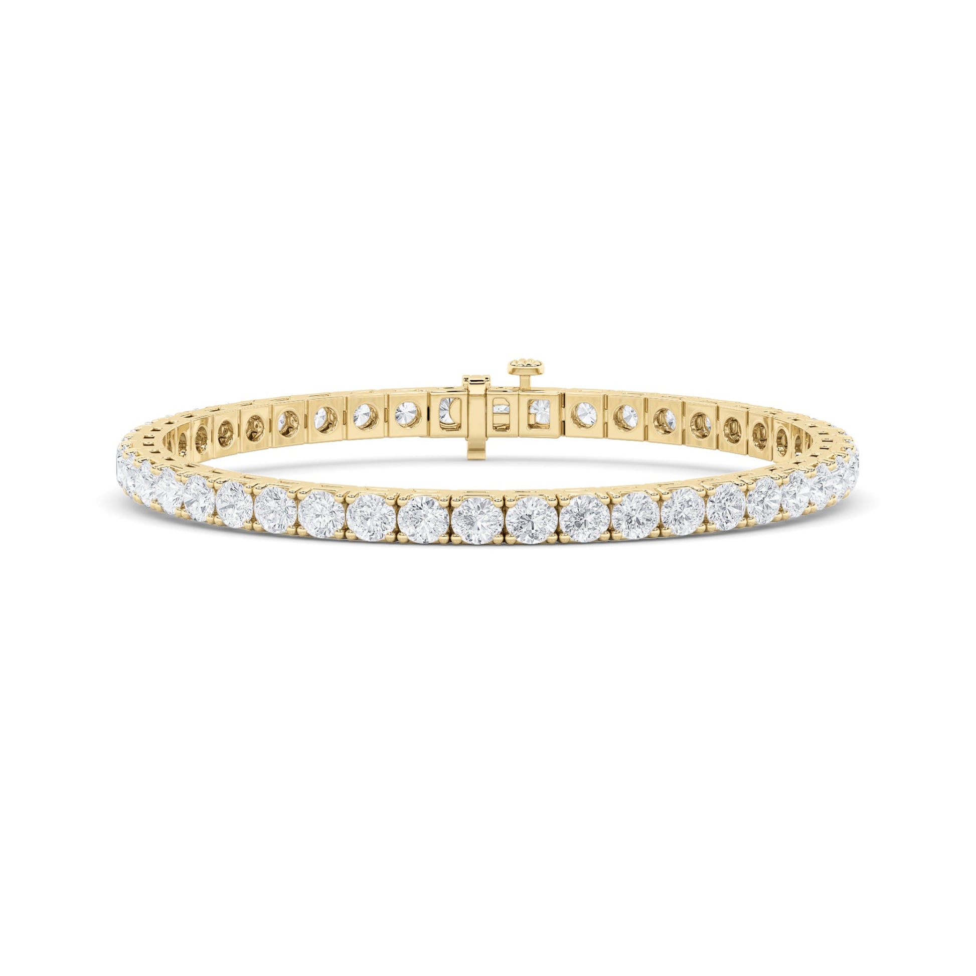14K Yellow Gold 9ctw Lab Diamond Tennis Bracelet