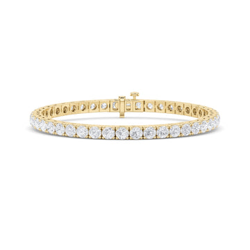14K Yellow Gold 9ctw Lab Diamond Tennis Bracelet