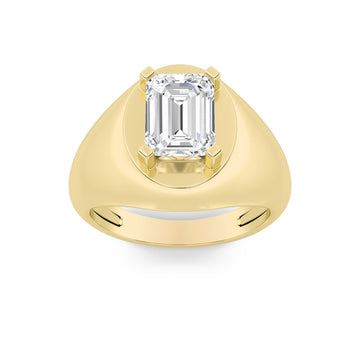 14K Yellow Gold 3ctw Lab Diamond Mens Ring Sz 7