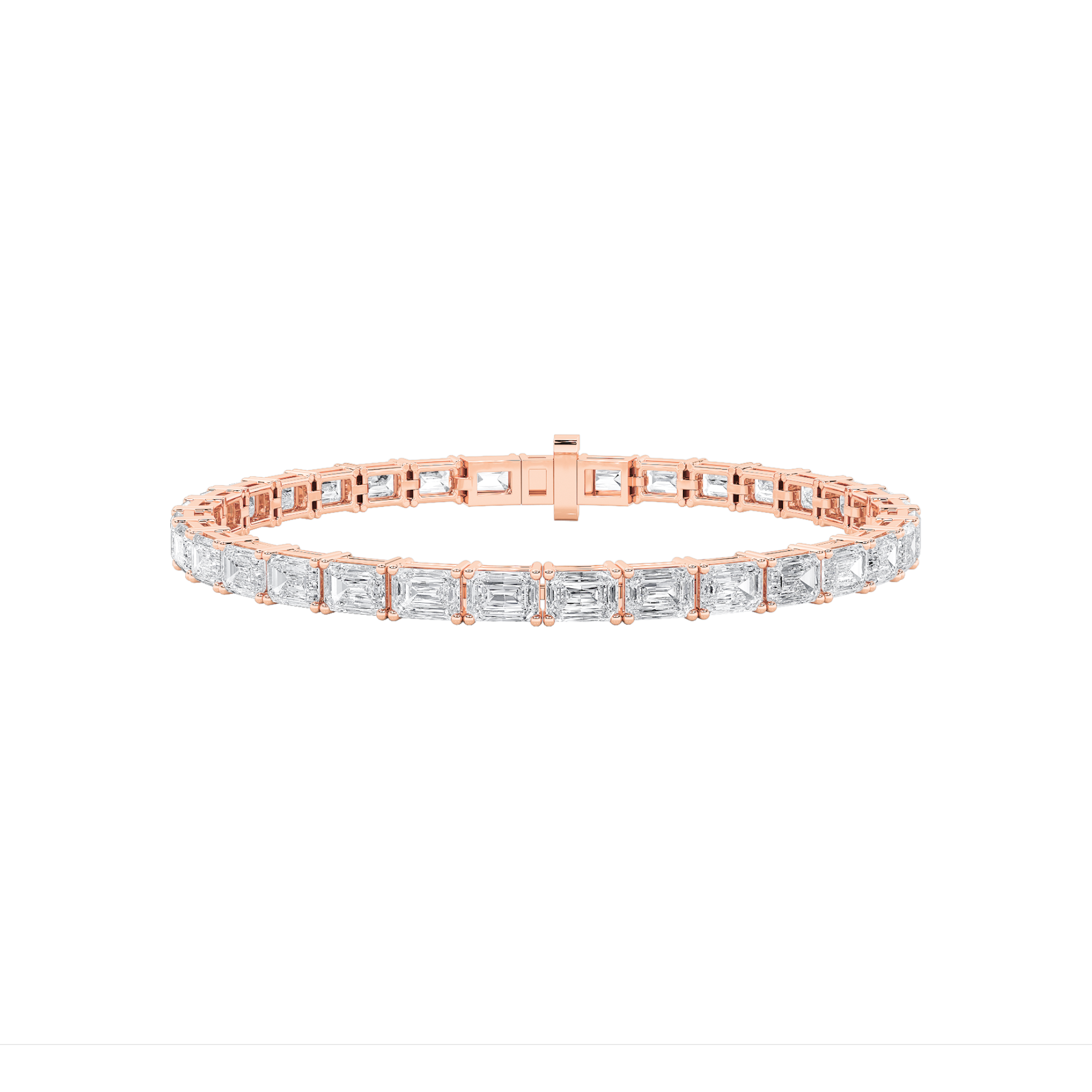 14K White Gold 10ctw Lab Diamond Tennis Bracelet