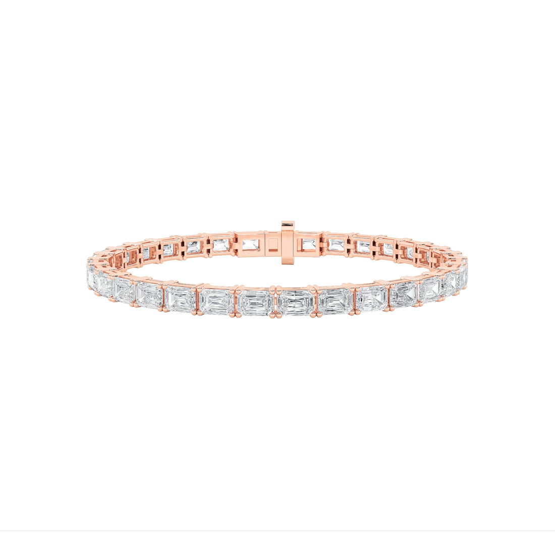 14K White Gold 10ctw Lab Diamond Tennis Bracelet