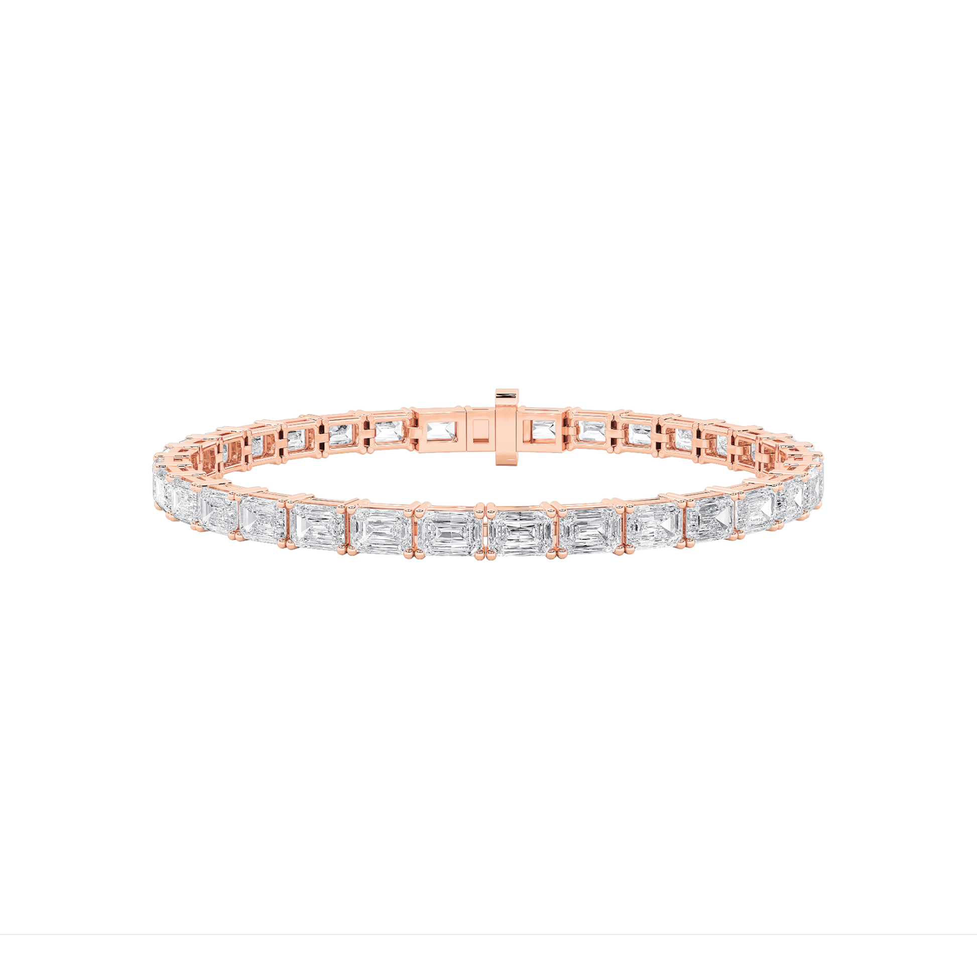 14K White Gold 10ctw Lab Diamond Tennis Bracelet