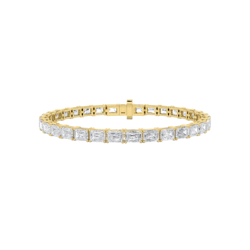 14K Yellow Gold 10ctw Lab Diamond Tennis Bracelet