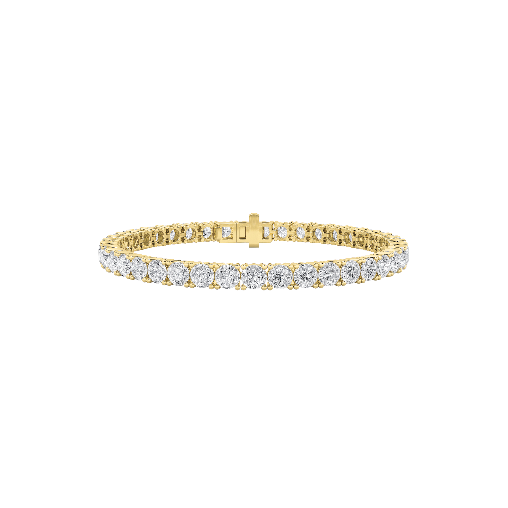 14K Yellow Gold 15ctw Lab Diamond Tennis Bracelet