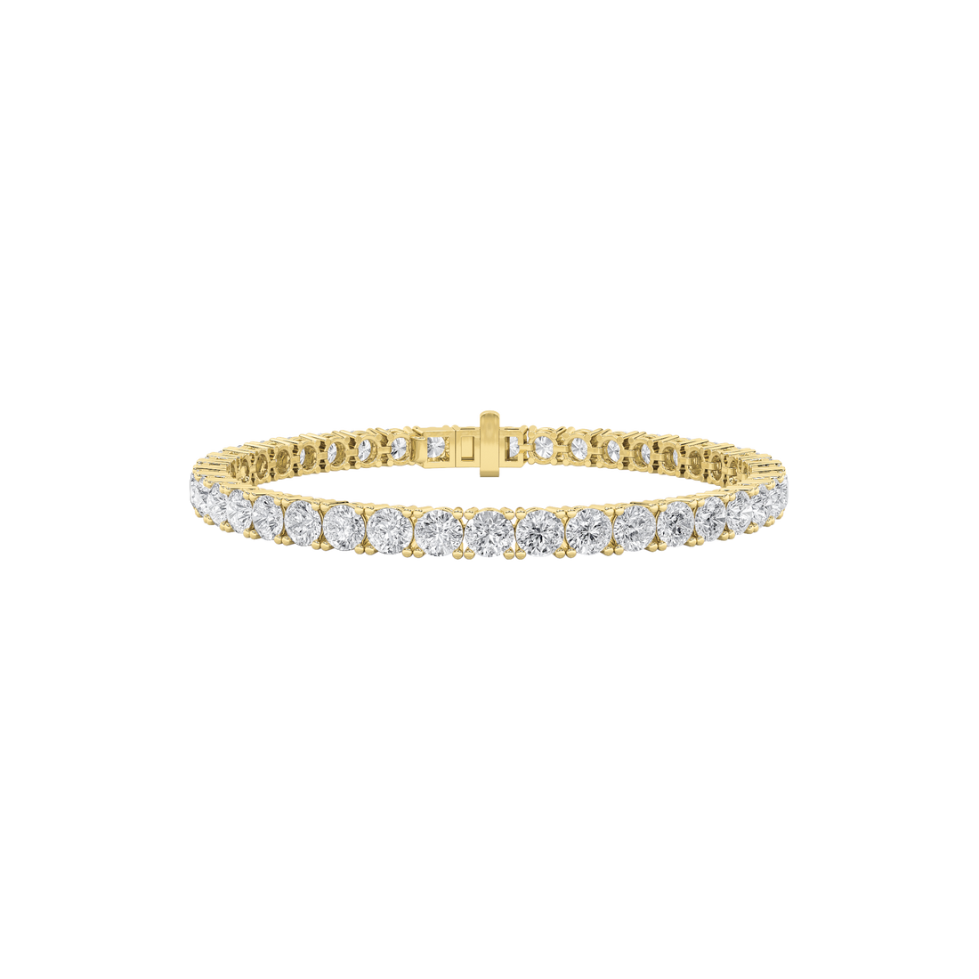 14K Yellow Gold 15ctw Lab Diamond Tennis Bracelet