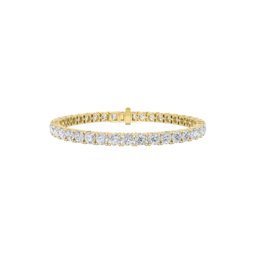 14K Yellow Gold 15ctw Lab Diamond Tennis Bracelet