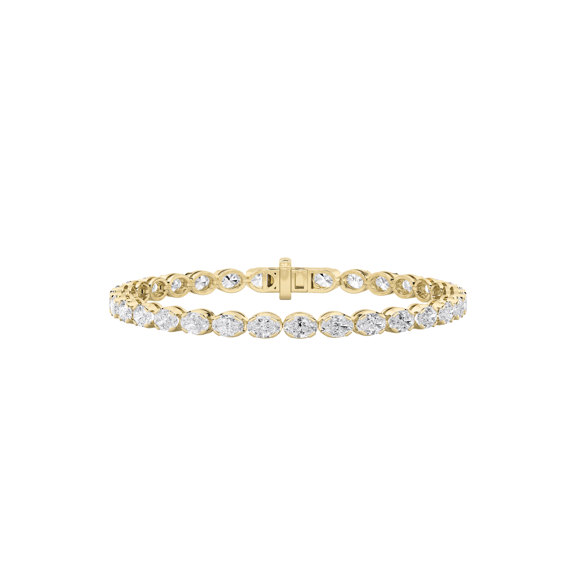 14K Yellow Gold 10.33ctw Lab Diamond Tennis Bracelet