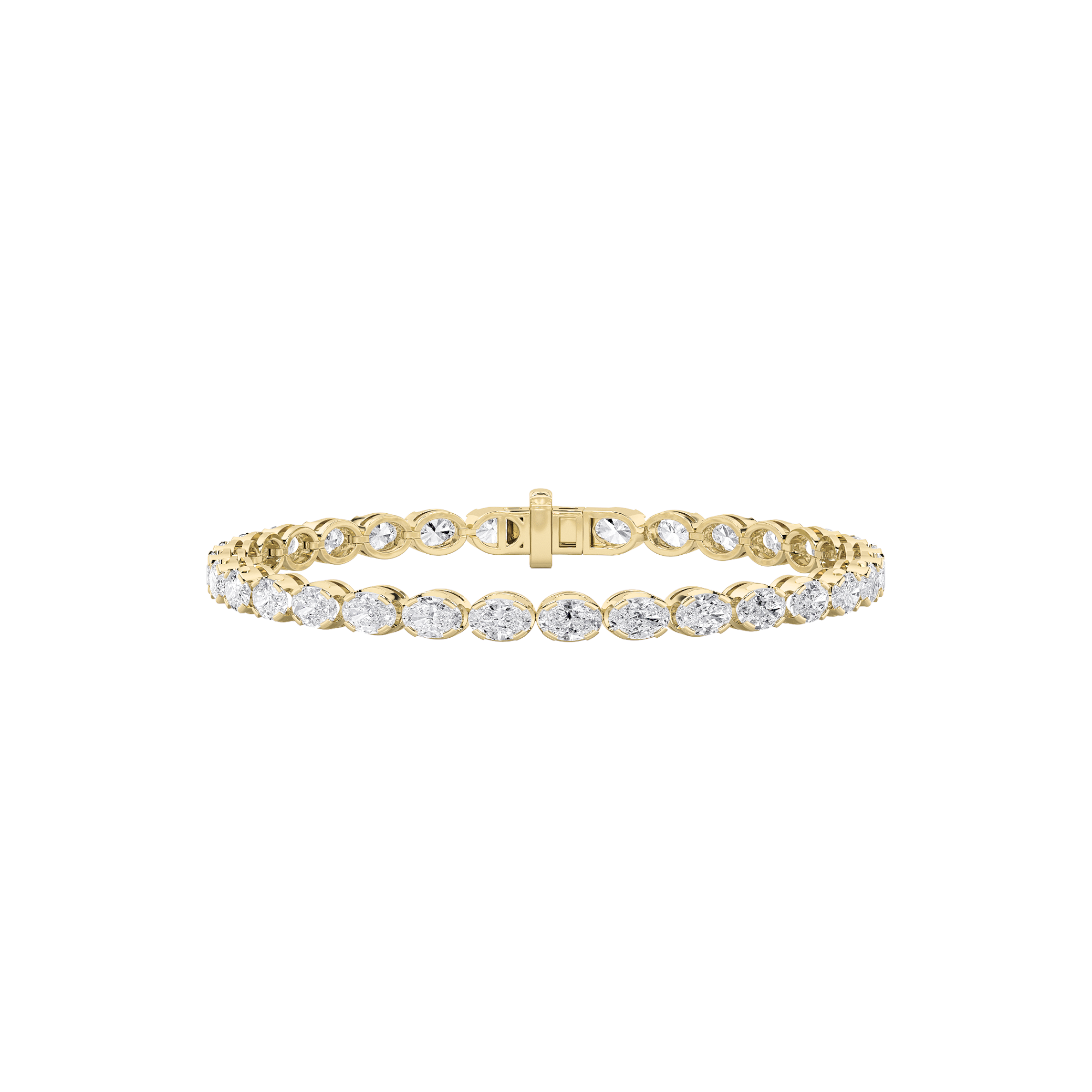 14K Yellow Gold 12ctw Lab Diamond Statement Bracelet