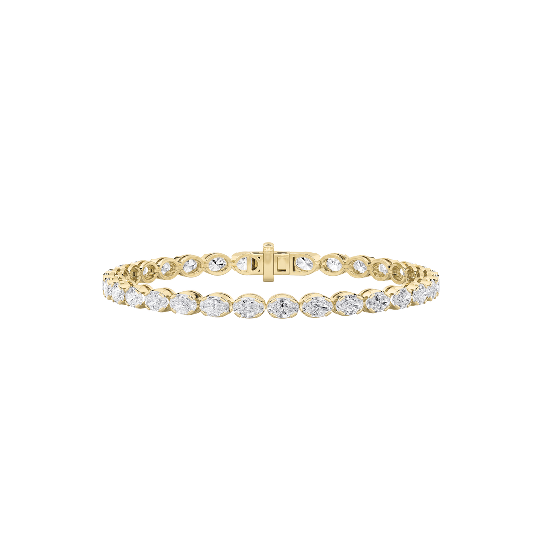 14K Yellow Gold 12ctw Lab Diamond Statement Bracelet