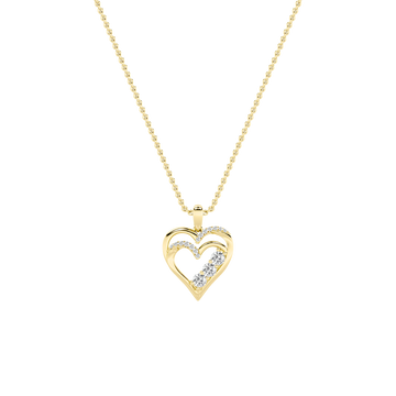 14K Yellow Gold 1CTW Lab Diamond Pendant