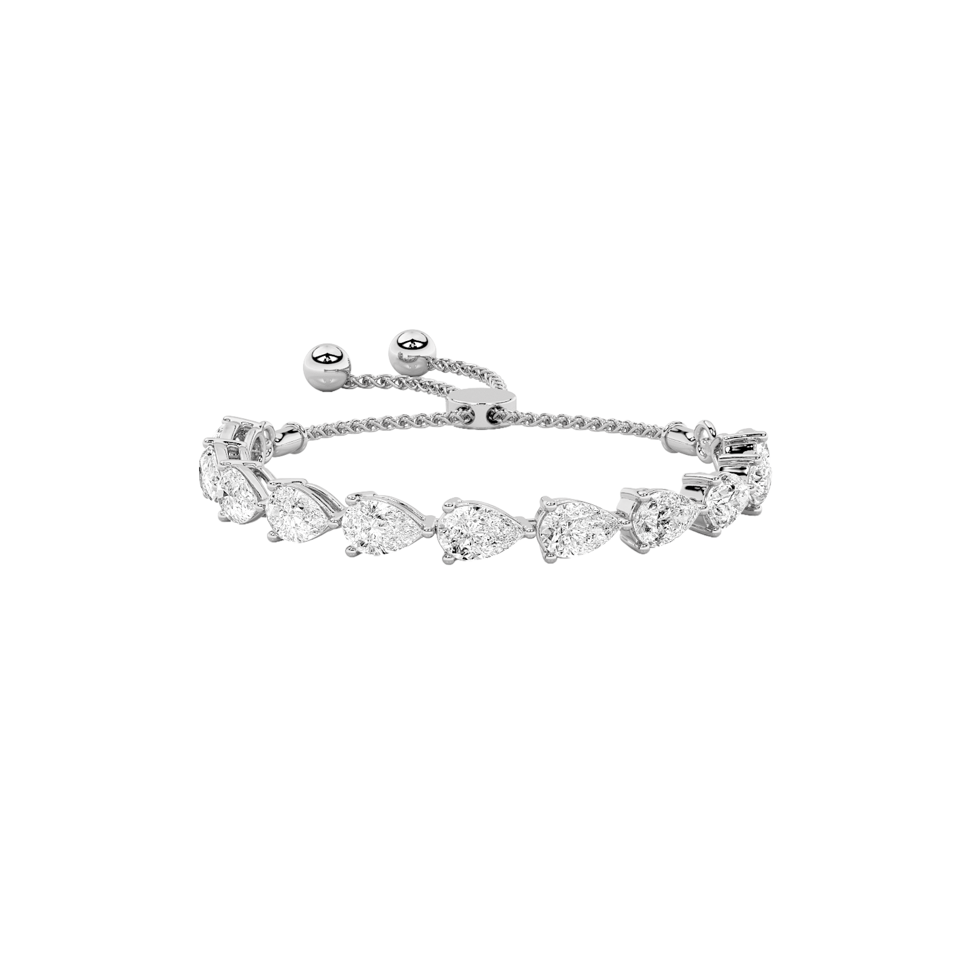 14K White Gold 3.5ctw Lab Diamond Tennis Bracelet