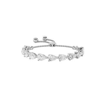 14K White Gold 3.5ctw Lab Diamond Tennis Bracelet