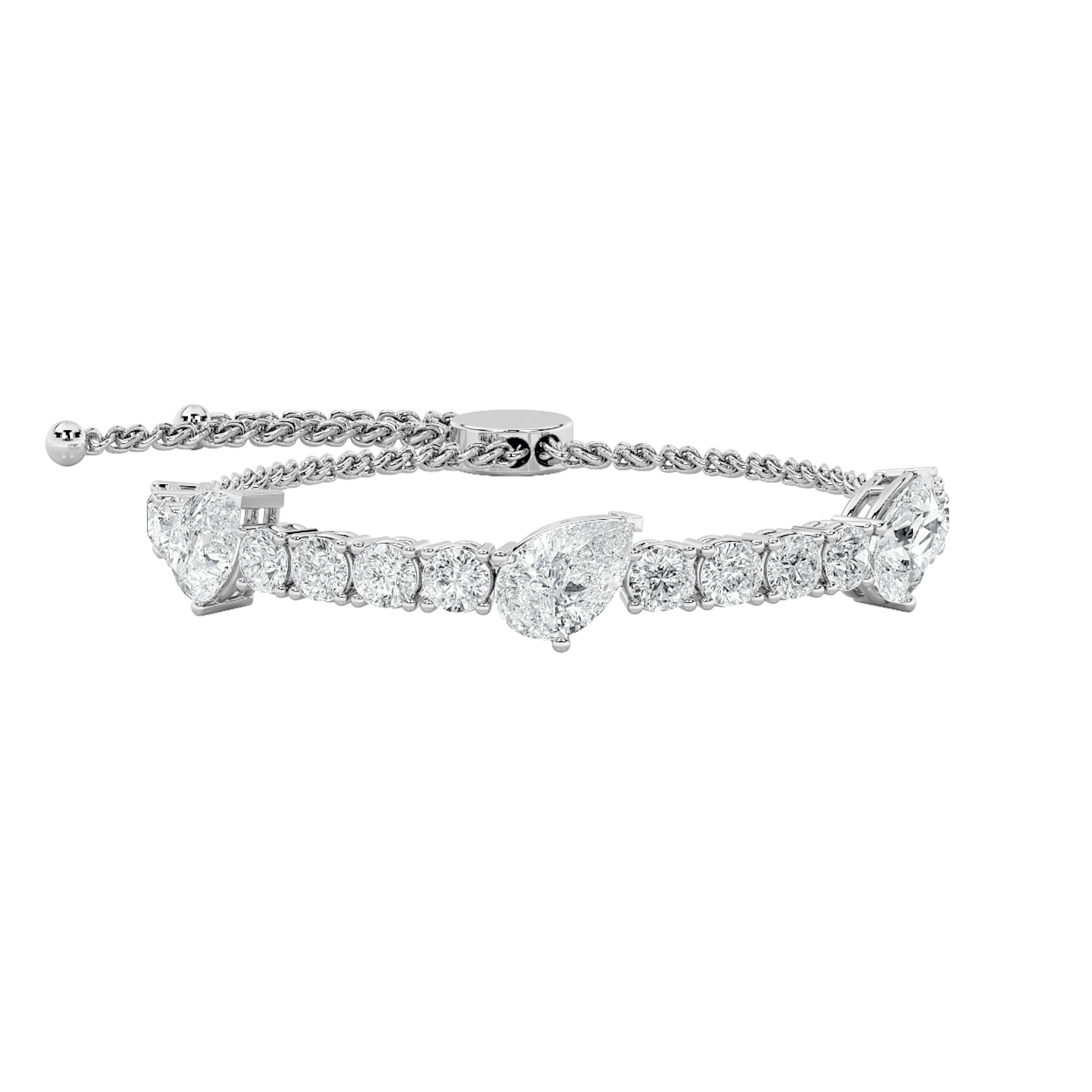 14K White Gold 4.5ctw Lab Diamond Tennis Bracelet