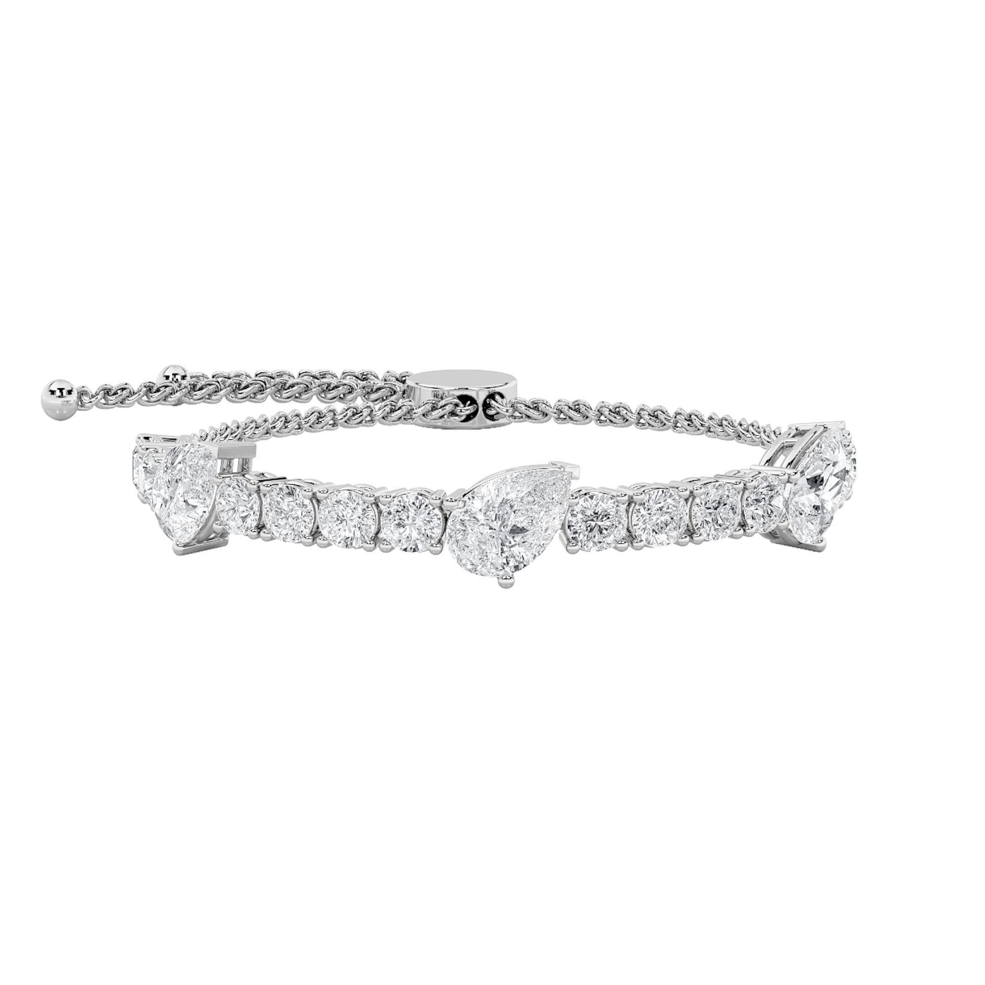 14K White Gold 4.5ctw Lab Diamond Tennis Bracelet